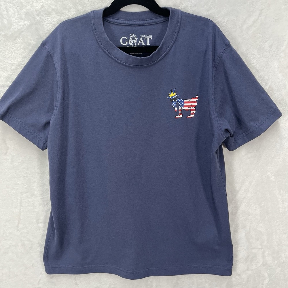 GOAT USA Graphic Shirt Boys Youth Large Freedom Patriotic Flag